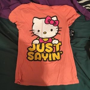 Just Sayin Hello Kitty shirt